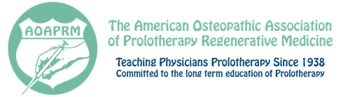 The American Osteopathic College of Prolotherapy Regenerative Medicine (AOAPRM) logo