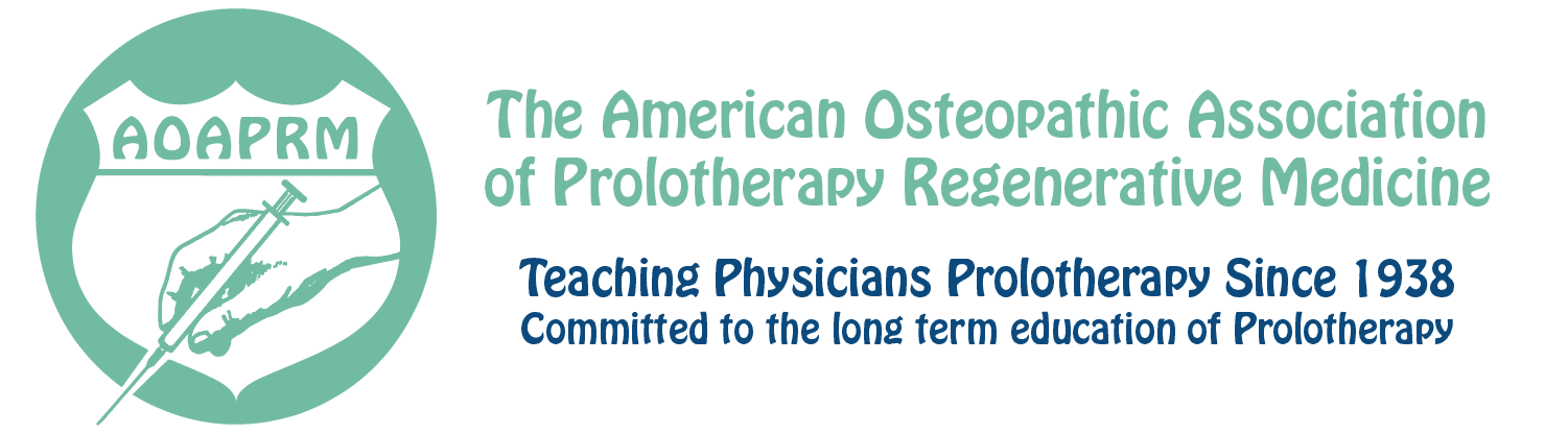 The American College of Osteopathic Prolotherapy Regenerative Medicine (AOAPRM) logo
