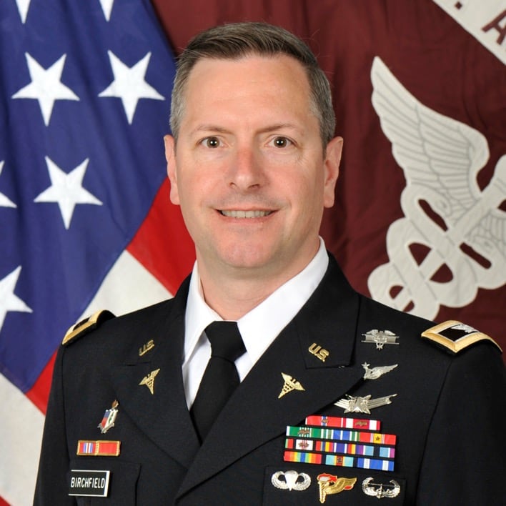 Col. Patrick Birchfield, DO, MPH, MSS, FAOCOPM, FAsMA
